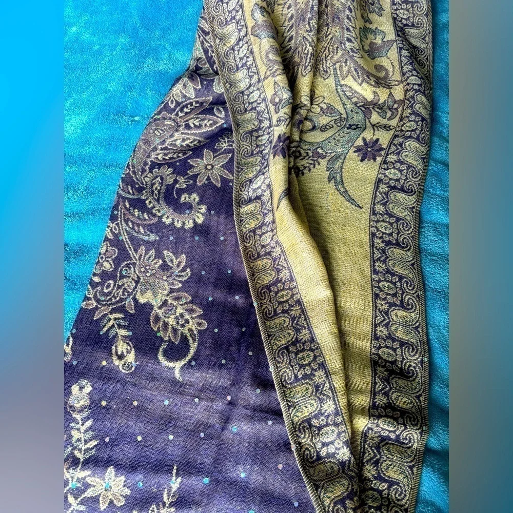 NWOT Pashmina Inspired Multi-Color Fringe Scarf